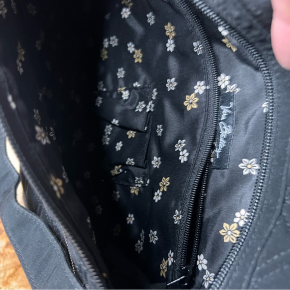 Vera Bradley Black Crossbody Bag with Floral Interior - Picture 4 of 4